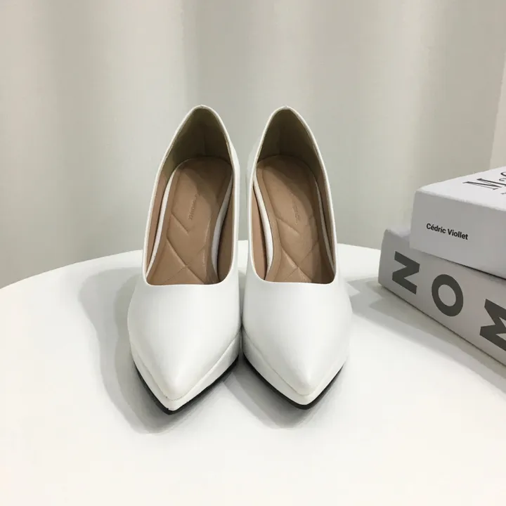 [당일배송/국산수제] 슬림 스틸레토 가보시 쿠션 베이직 힐 10cm 상세 이미지 14
