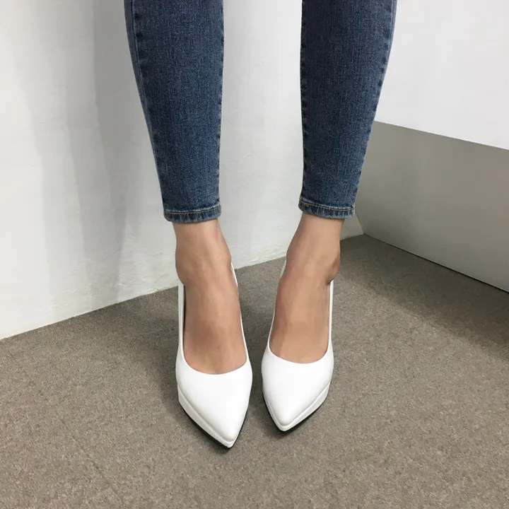 [당일배송/국산수제] 슬림 스틸레토 가보시 쿠션 베이직 힐 10cm 상세 이미지 18
