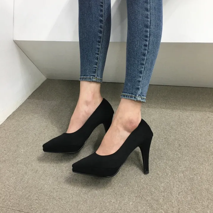 [당일배송/국산수제] 슬림 스틸레토 가보시 쿠션 베이직 힐 10cm 상세 이미지 44