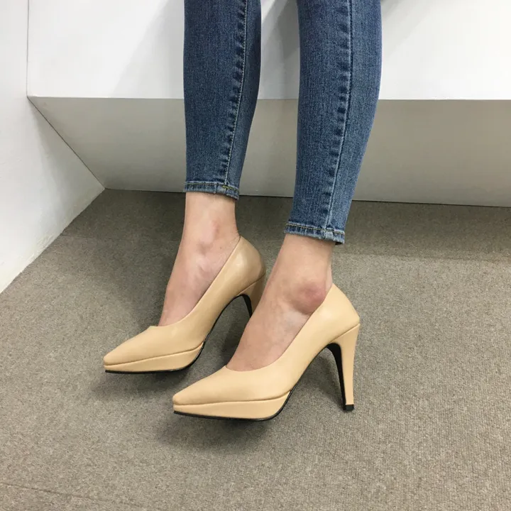 [당일배송/국산수제] 슬림 스틸레토 가보시 쿠션 베이직 힐 10cm 상세 이미지 28
