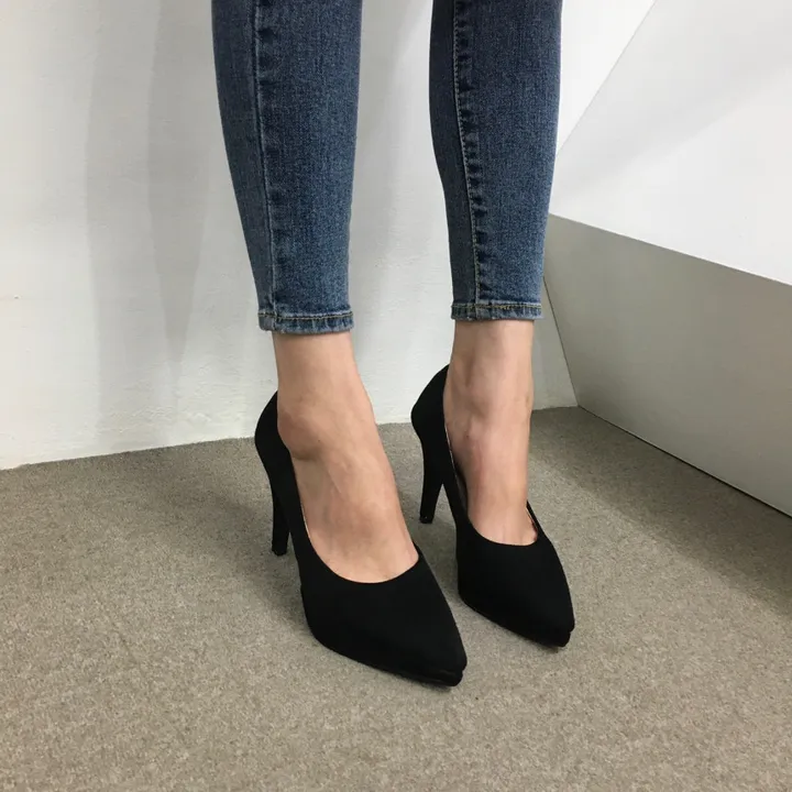 [당일배송/국산수제] 슬림 스틸레토 가보시 쿠션 베이직 힐 10cm 상세 이미지 43