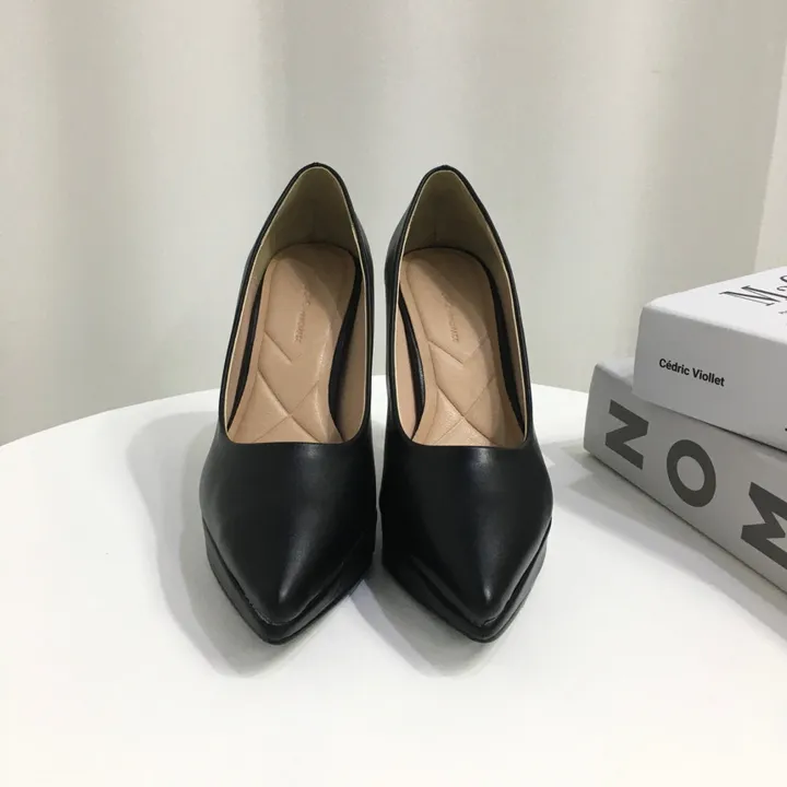 [당일배송/국산수제] 슬림 스틸레토 가보시 쿠션 베이직 힐 10cm 상세 이미지 30