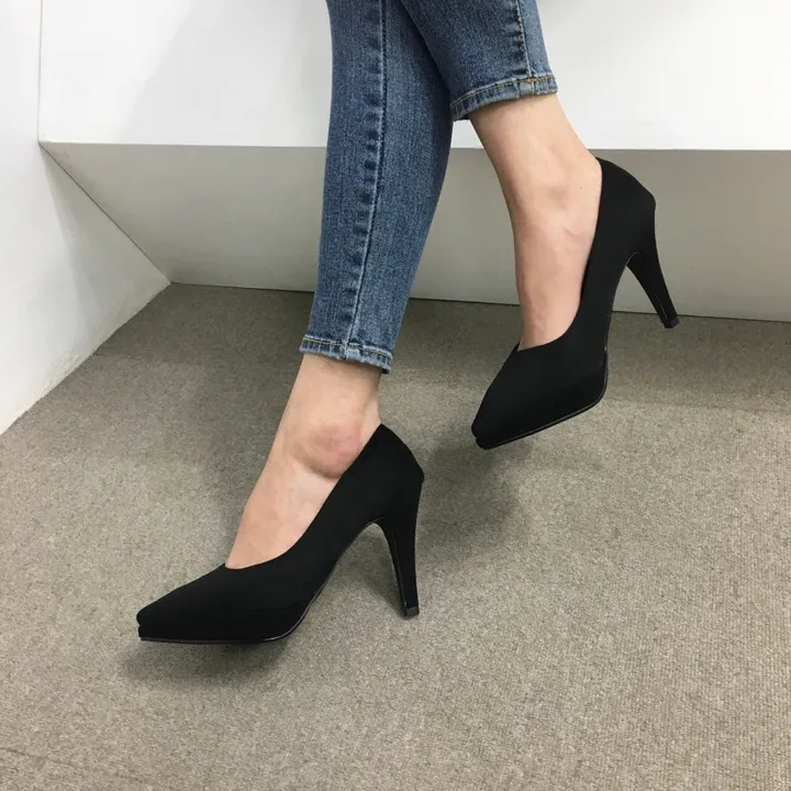 [당일배송/국산수제] 슬림 스틸레토 가보시 쿠션 베이직 힐 10cm 상세 이미지 45