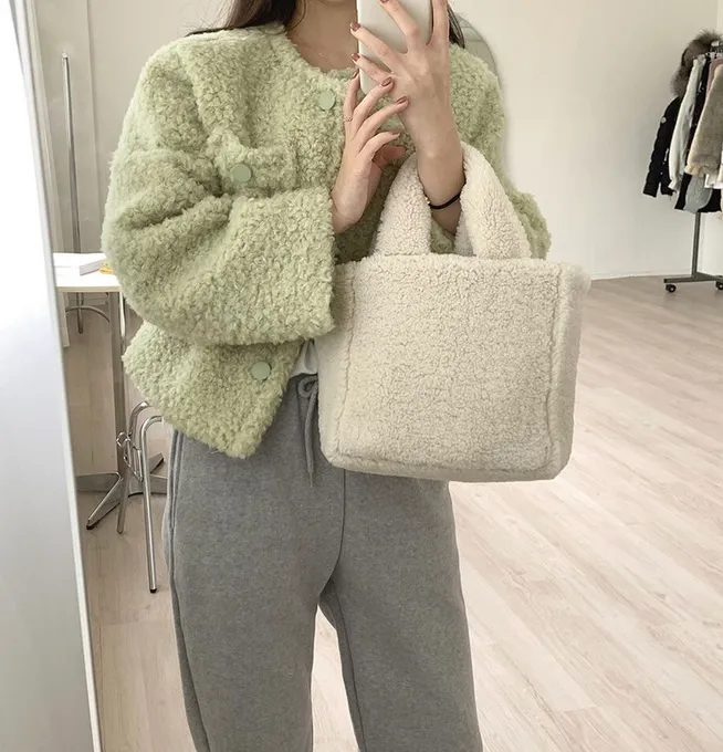 *원조맛집🧸당일출고 *뽀글이 플리스 자켓 아우터(2color)양털자켓/아우터/뽀글이/뽀글자켓/양털/후리스/겨울니트/겨울자켓/삿포로/숏패딩/플리스/떡볶이코트/겨울패딩/플리스자켓 상세 이미지 3