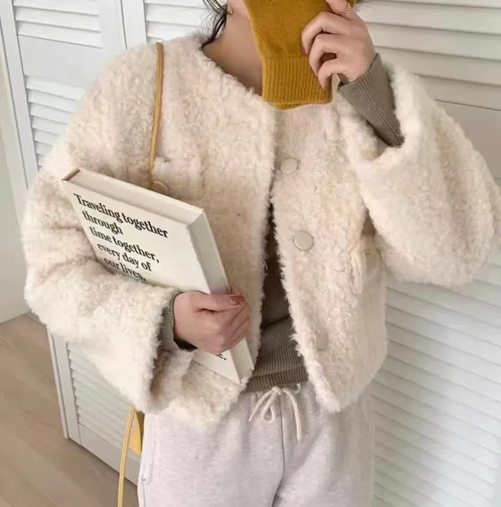 *원조맛집🧸당일출고 *뽀글이 플리스 자켓 아우터(2color)양털자켓/아우터/뽀글이/뽀글자켓/양털/후리스/겨울니트/겨울자켓/삿포로/숏패딩/플리스/떡볶이코트/겨울패딩/플리스자켓 상세 이미지 10