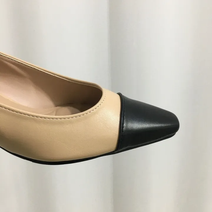 [국내제작/빠른배송] 스퀘어 배색 쿠션 통굽 펌프스 5cm 상세 이미지 33