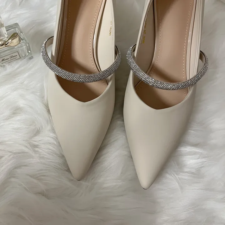 큐빅 발등 스트랩 스틸레토 힐 7cm 2color 상세 이미지 8