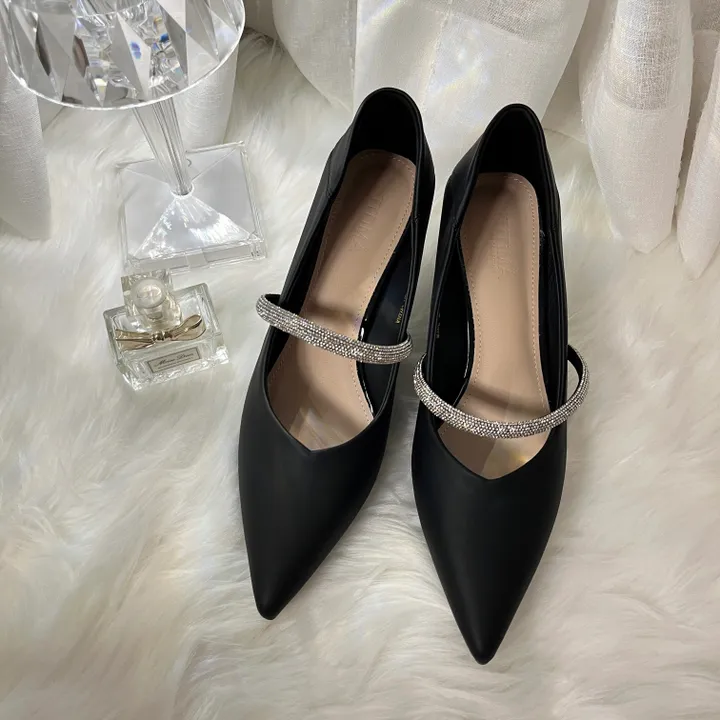 큐빅 발등 스트랩 스틸레토 힐 7cm 2color 상세 이미지 10