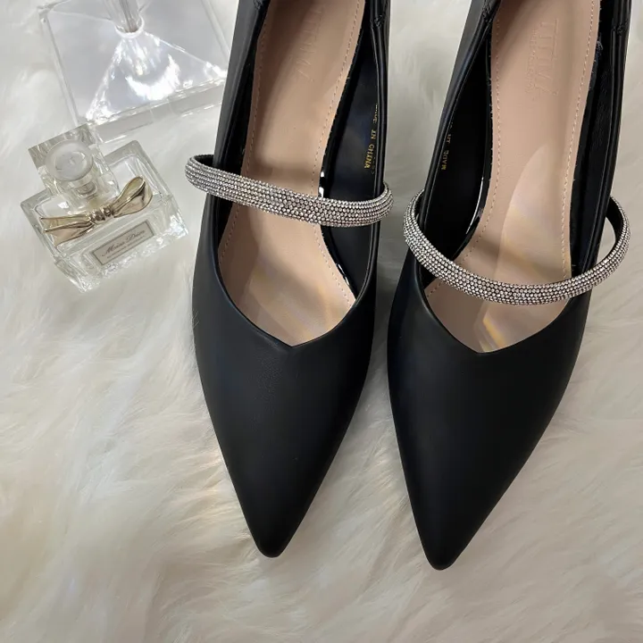 큐빅 발등 스트랩 스틸레토 힐 7cm 2color 상세 이미지 11
