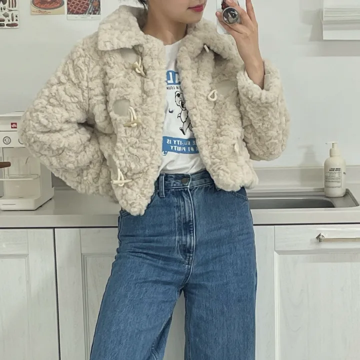 [🔥주말3일만!] 카라 양털 뽀글이 퍼자켓 겨울 떡볶이 숏자켓 상세 이미지 28