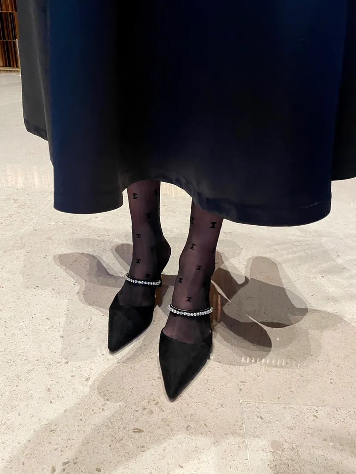 뷰트 스웨이드 큐빅 보석 글리터 뮬 7cm / 3color 상세 이미지 12