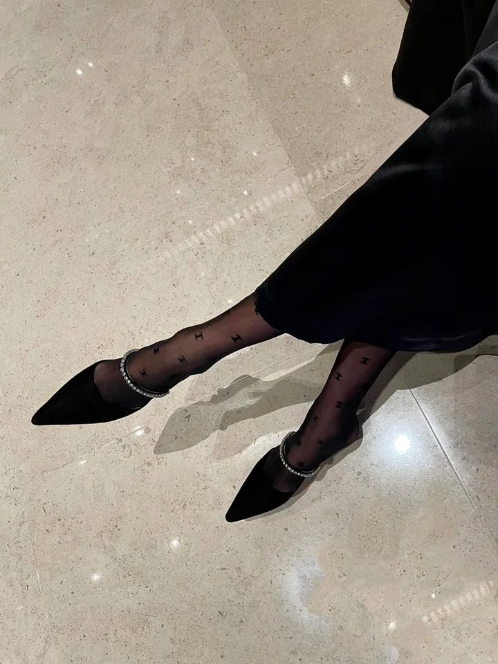 뷰트 스웨이드 큐빅 보석 글리터 뮬 7cm / 3color 상세 이미지 9