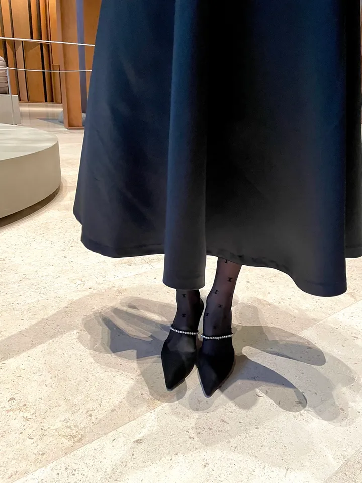 뷰트 스웨이드 큐빅 보석 글리터 뮬 7cm / 3color 상세 이미지 13
