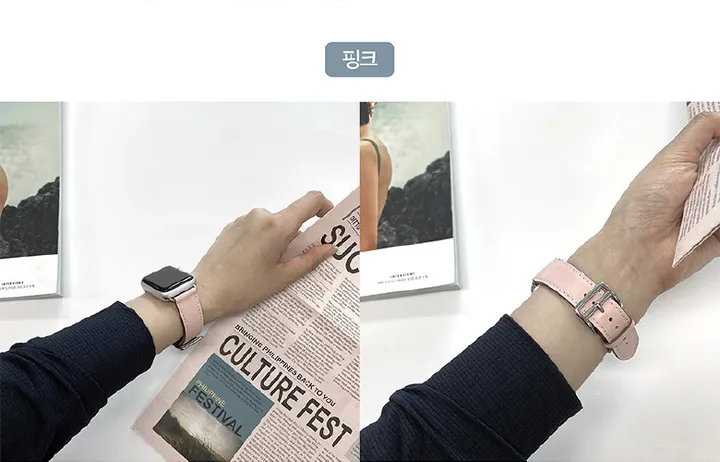 [오늘출발/2+1이벤트] 애플워치 스트랩 모음전 메탈 가죽 밀레니즈 루프 스포츠 밴드 실리콘 애플워치 시계줄 3 6 7 8 se2 울트라 상세 이미지 76