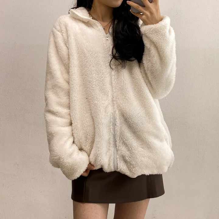 (🧡최저가 / 남녀공용🧡) 따뜻 플리스 후리스 커플 포근 털 겨울 집업 (L~XL) 상세 이미지 4