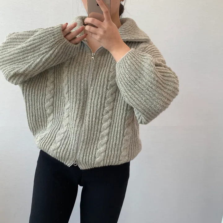 [3천장돌파/핏보장] 꽈배기 벌룬 폴라앤카라 투웨이 니트 집업가디건 5color 상세 이미지 23