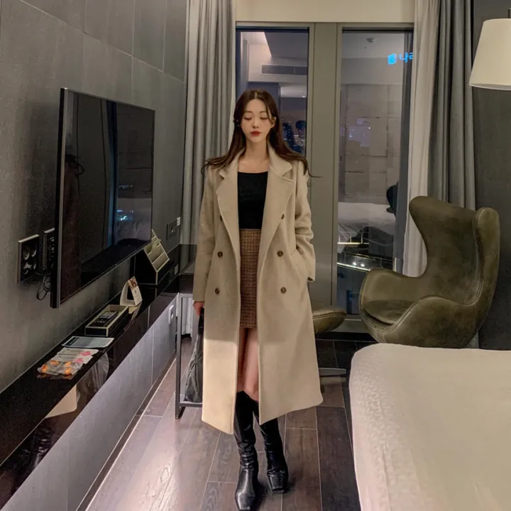 [누빔선택🔥여리핏] 어깨부각X 슬림 여리 스탠다드핏 슬릿 벨트 롱 자켓 겨울 아우터 누빔 패딩 안감 울 모직 코트 3col 상세 이미지 7