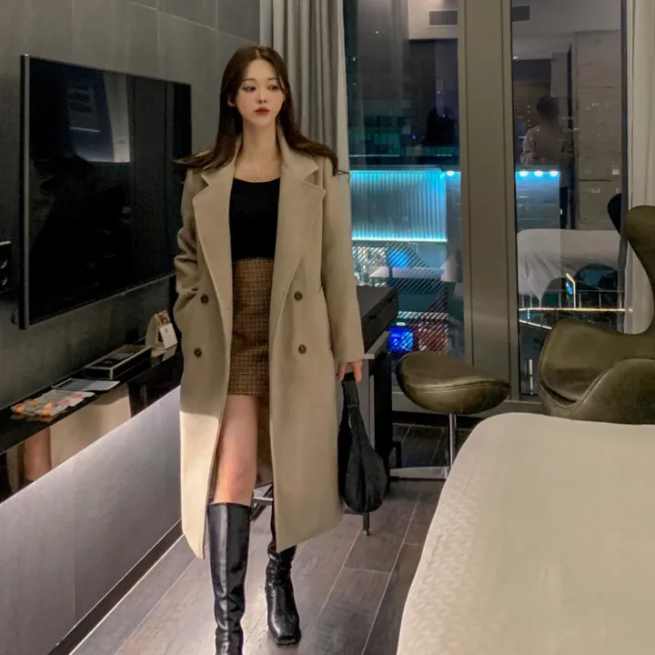 [누빔선택🔥여리핏] 어깨부각X 슬림 여리 스탠다드핏 슬릿 벨트 롱 자켓 겨울 아우터 누빔 패딩 안감 울 모직 코트 3col 상세 이미지 26