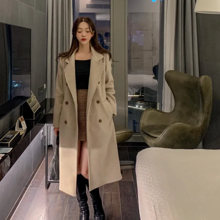 [누빔선택🔥여리핏] 어깨부각X 슬림 여리 스탠다드핏 슬릿 벨트 롱 자켓 겨울 아우터 누빔 패딩 안감 울 모직 코트 3col 상세 이미지 25