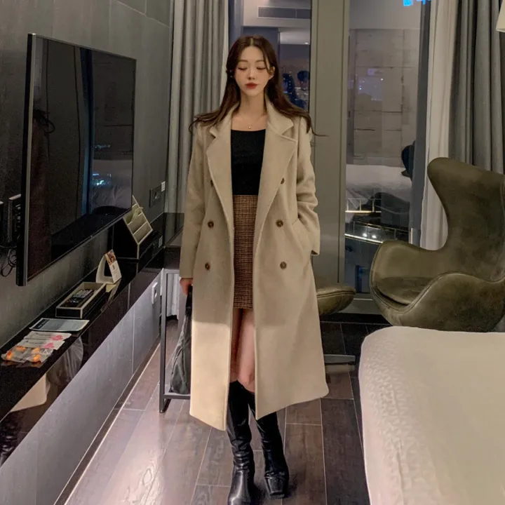 [누빔선택🔥여리핏] 어깨부각X 슬림 여리 스탠다드핏 슬릿 벨트 롱 자켓 겨울 아우터 누빔 패딩 안감 울 모직 코트 3col 상세 이미지 38