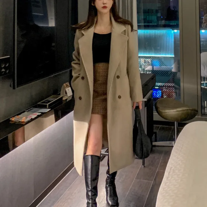 [누빔선택🔥여리핏] 어깨부각X 슬림 여리 스탠다드핏 슬릿 벨트 롱 자켓 겨울 아우터 누빔 패딩 안감 울 모직 코트 3col 상세 이미지 67