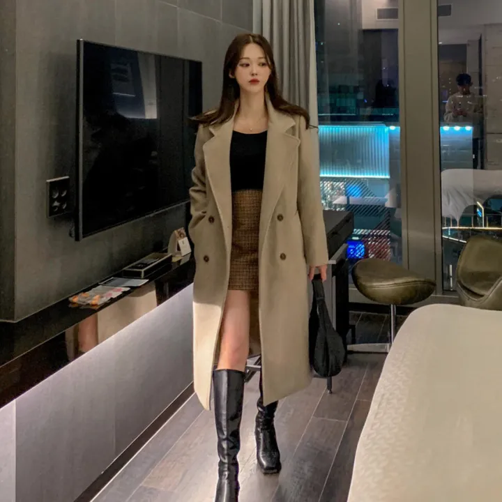 [누빔선택🔥여리핏] 어깨부각X 슬림 여리 스탠다드핏 슬릿 벨트 롱 자켓 겨울 아우터 누빔 패딩 안감 울 모직 코트 3col 상세 이미지 39