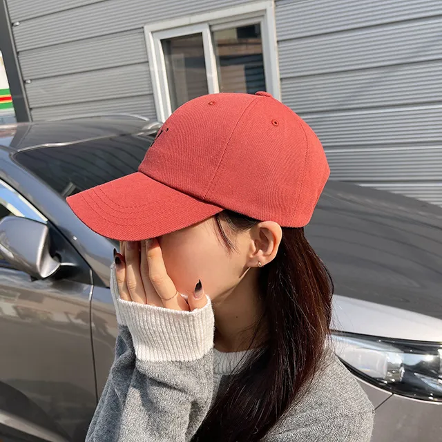 [묶음할인]심플 V 데일리 로고 깊이감깊은 대두 볼캡 연예인 모자 6color 상세 이미지 7