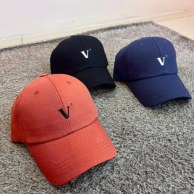 [묶음할인]심플 V 데일리 로고 깊이감깊은 대두 볼캡 연예인 모자 6color 상세 이미지 23