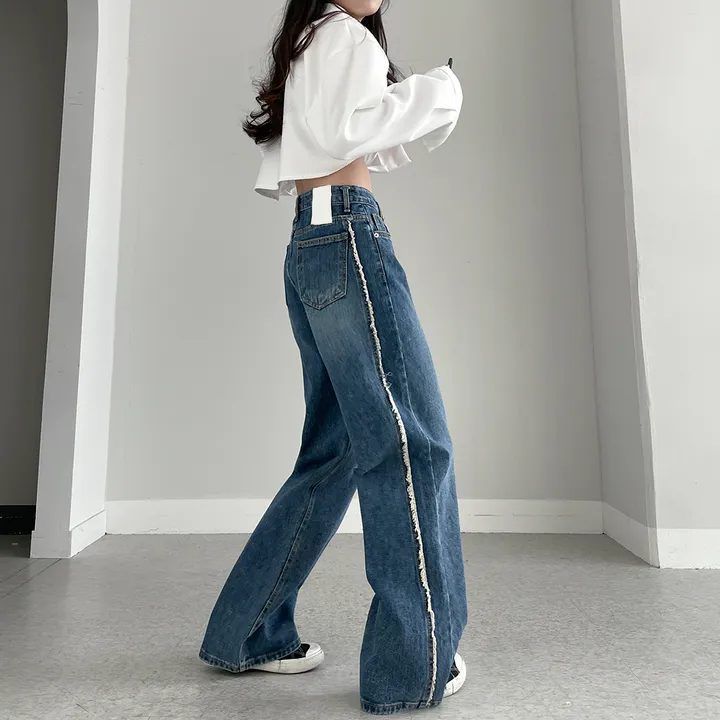 [~3XL] 테슬라 라인 와이드 데님 팬츠 상세 이미지 17