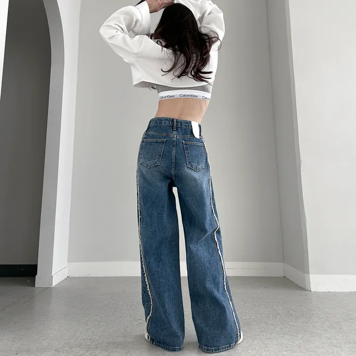 [~3XL] 테슬라 라인 와이드 데님 팬츠 상세 이미지 19
