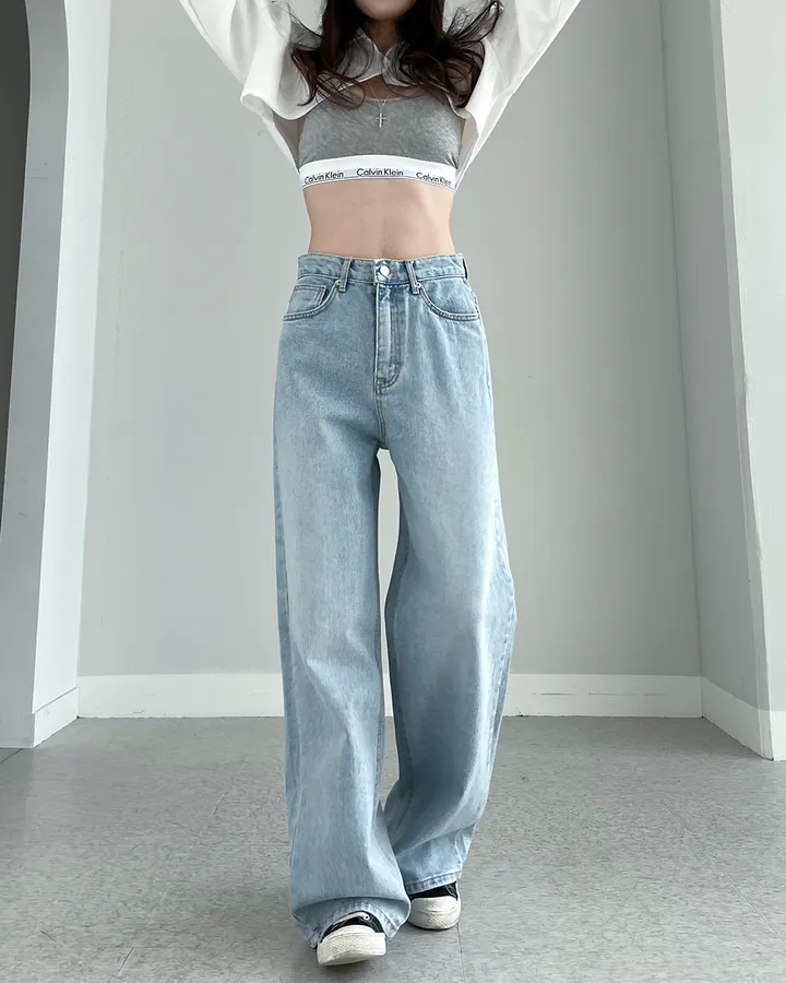 [~3XL] 테슬라 라인 와이드 데님 팬츠 상세 이미지 35