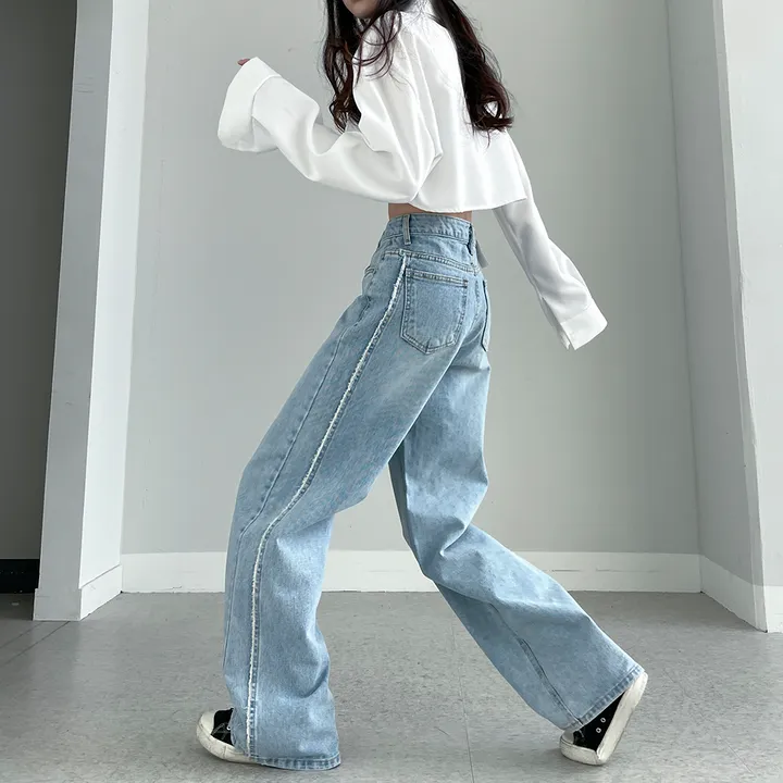 [~3XL] 테슬라 라인 와이드 데님 팬츠 상세 이미지 33