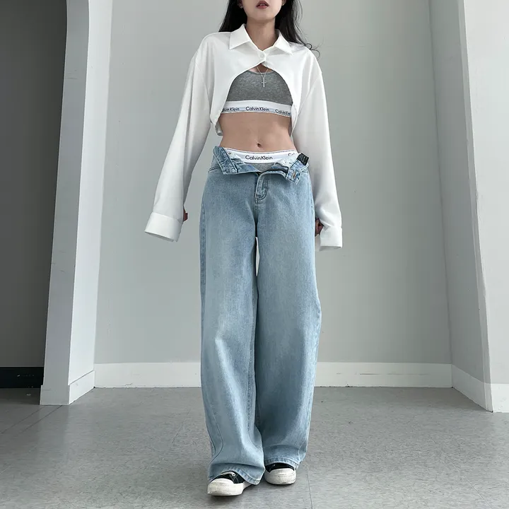 [~3XL] 테슬라 라인 와이드 데님 팬츠 상세 이미지 43