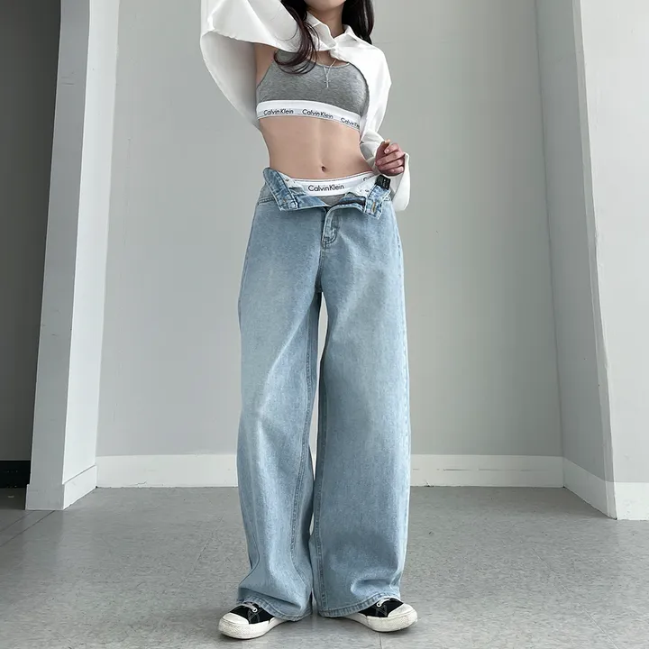 [~3XL] 테슬라 라인 와이드 데님 팬츠 상세 이미지 42