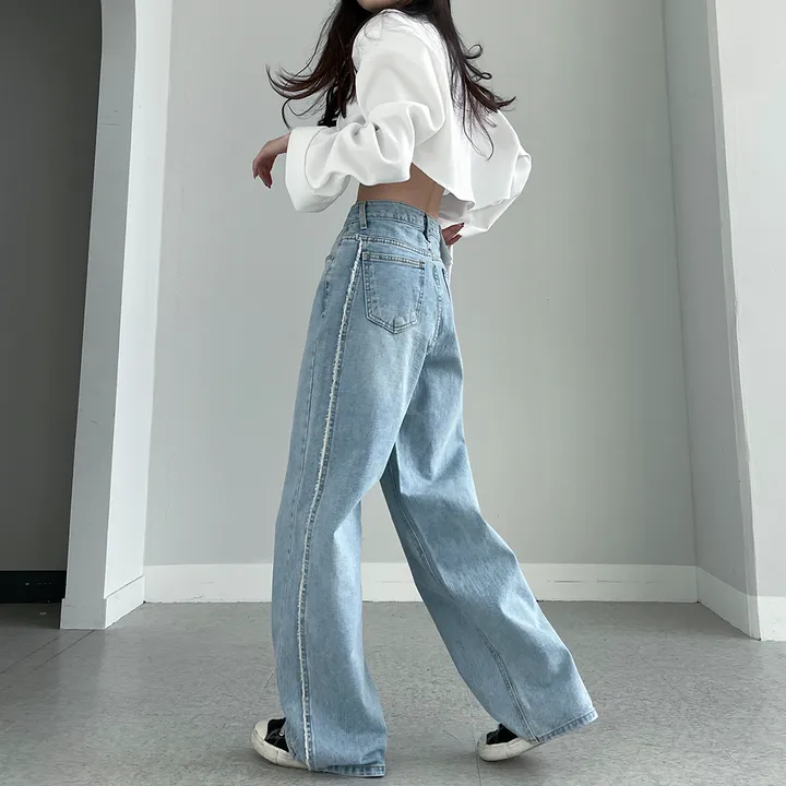 [~3XL] 테슬라 라인 와이드 데님 팬츠 상세 이미지 37