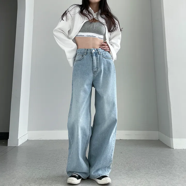 [~3XL] 테슬라 라인 와이드 데님 팬츠 상세 이미지 30