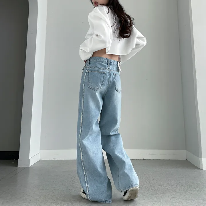 [~3XL] 테슬라 라인 와이드 데님 팬츠 상세 이미지 44