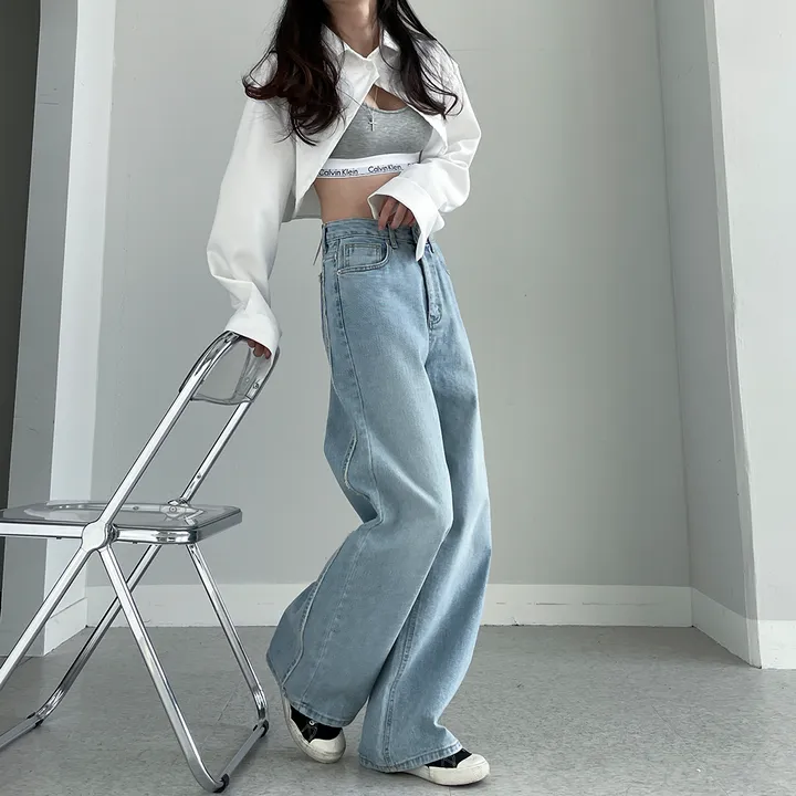 [~3XL] 테슬라 라인 와이드 데님 팬츠 상세 이미지 38