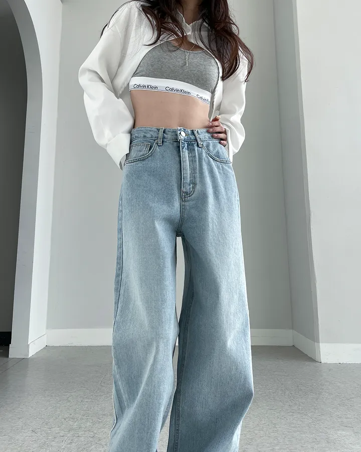 [~3XL] 테슬라 라인 와이드 데님 팬츠 상세 이미지 47