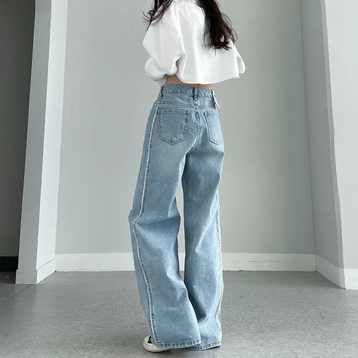 [~3XL] 테슬라 라인 와이드 데님 팬츠 상세 이미지 46