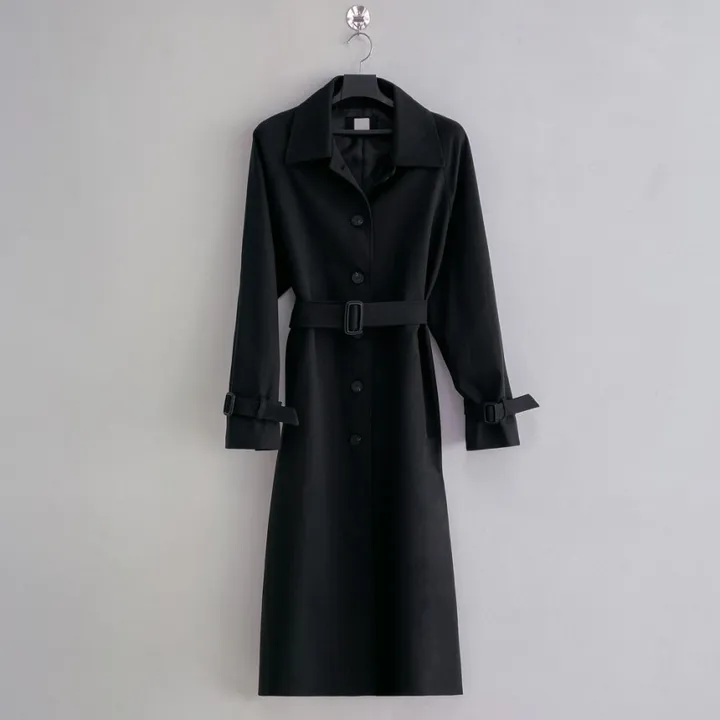 [분위기갑🌼여리핏] 벨트set 루즈핏 롱 트렌치 코트 싱글 카라 바바리 간절기 아우터 바바리 자켓 아이보리 라이트베이지 블랙 봄 간절기 꽃놀이룩 상세 이미지 83