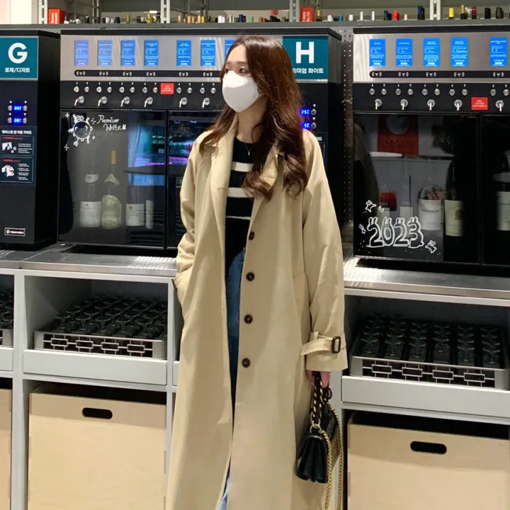 [분위기갑🌼여리핏] 벨트set 루즈핏 롱 트렌치 코트 싱글 카라 바바리 간절기 아우터 바바리 자켓 아이보리 라이트베이지 블랙 봄 간절기 꽃놀이룩 상세 이미지 49