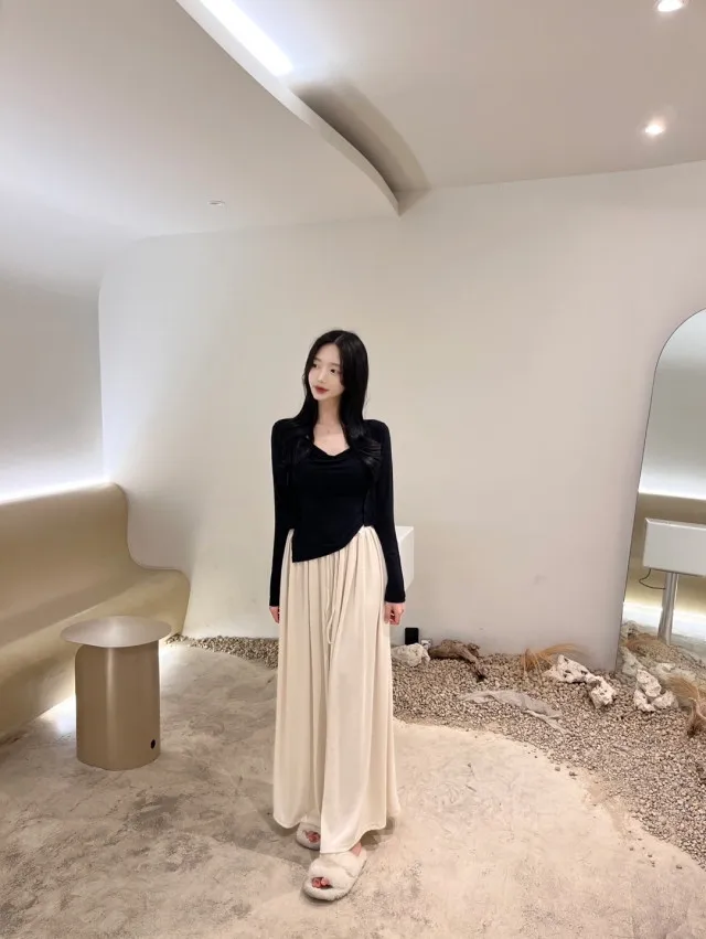 *당일발송*동일상품최저가*무조건 강추! [세트가격/핏보장] 드레이프 언발 셔링 나시 가디건 이너 탑 세트 4colors 상세 이미지 24