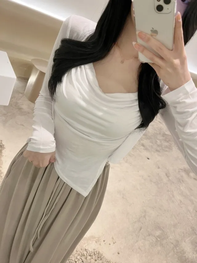 *당일발송*동일상품최저가*무조건 강추! [세트가격/핏보장] 드레이프 언발 셔링 나시 가디건 이너 탑 세트 4colors 상세 이미지 10