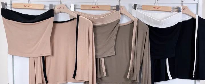 [1+1할인][탑+가디건SET/3col] 배색 튜브탑 탑 TOP 크롭 CROP 슬림 스판 긴팔 여리 가디건 세트 데일리 베이직 캐주얼 페미닌 청순 여성스러운 (3colors) 상세 이미지 21