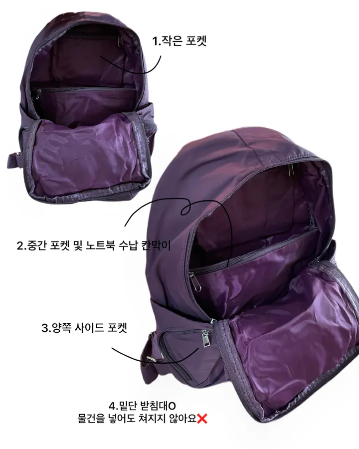 [당일출고/1만장 돌파] 새학기 포켓 백팩(3cols) 상세 이미지 16