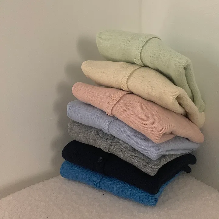 cashmere 3% 헤븐 스퀘어넥 가디건 cd - 7 color 상세 이미지 1