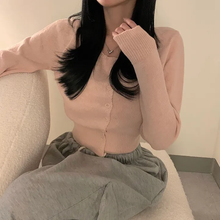 cashmere 3% 헤븐 스퀘어넥 가디건 cd - 7 color 상세 이미지 5