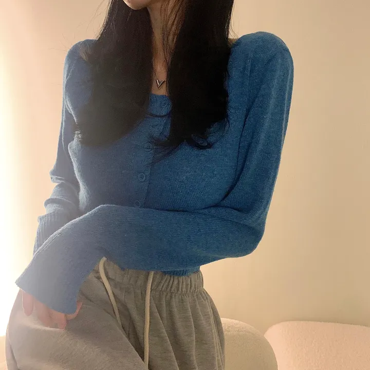 cashmere 3% 헤븐 스퀘어넥 가디건 cd - 7 color 상세 이미지 13