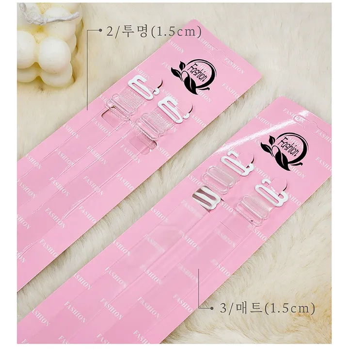💗오늘출발/2개입💗 투명브라끈 탈부착 투명 브라끈 세트 4type 상세 이미지 2